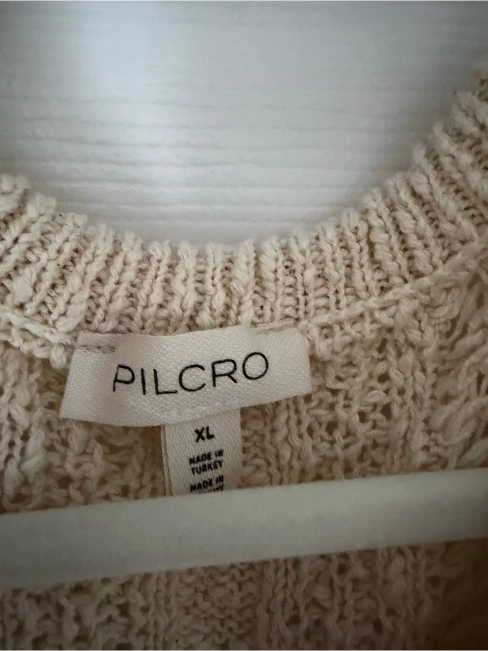 Anthropologie Pilcro Cream Open-Knit Sweater